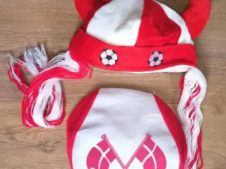 NYT DANMARK FAN SÆT, SIXPENCE OG VIKINGE HAT
