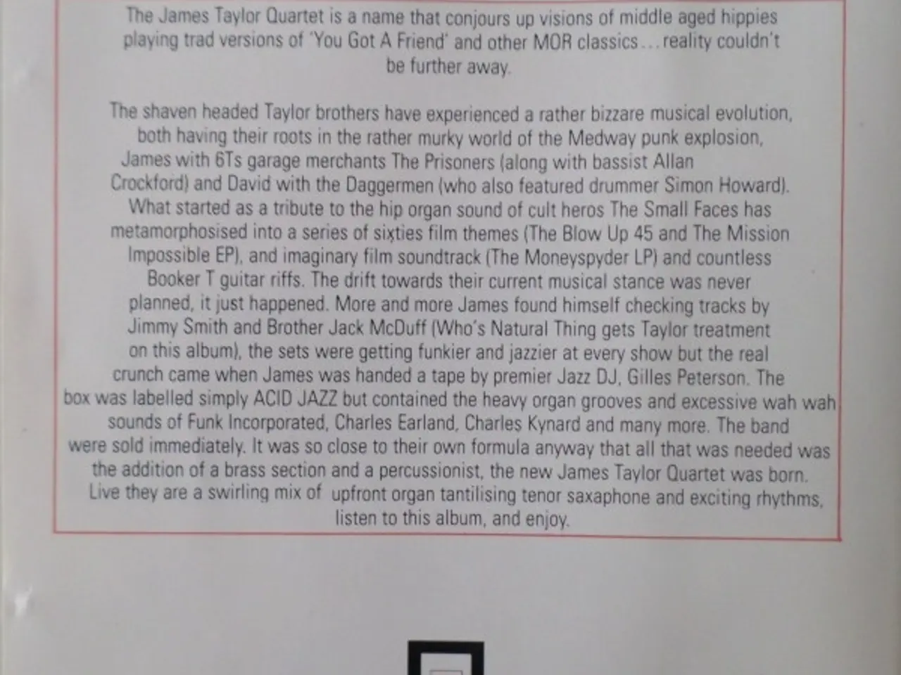Billede 4 - The James Taylor Quartet – Wait A Minute – CD