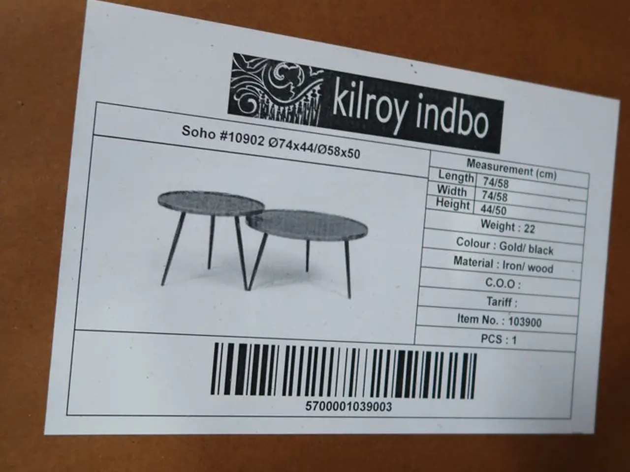 Billede 2 - 2 stk. sofaborde KILROY INDBO Soho