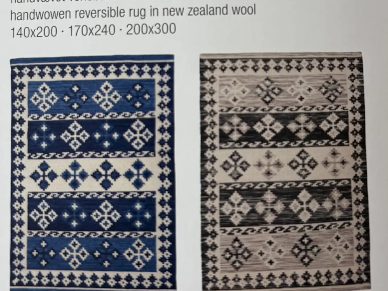 Billede 3 - Lækkert vendbart Kelim i Ren Uld (NYT) 160*230 cm