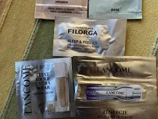 Shampoo- og makeup prøver