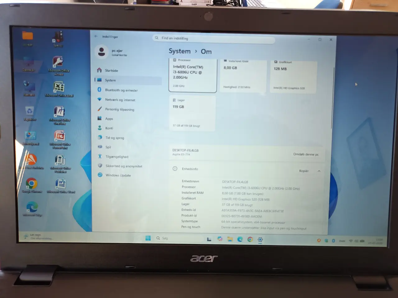 Billede 5 - Acer Notebook med win 11 flot 17,3" skærm 