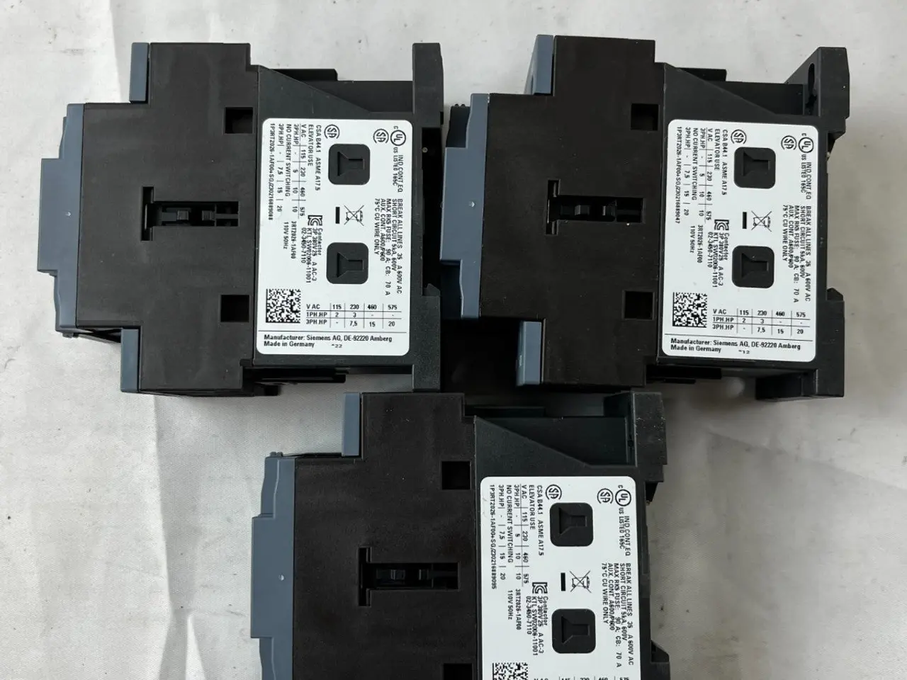 Billede 4 - Siemens 3RT2026-1AF00 kontaktor 110V Coil 3P parti