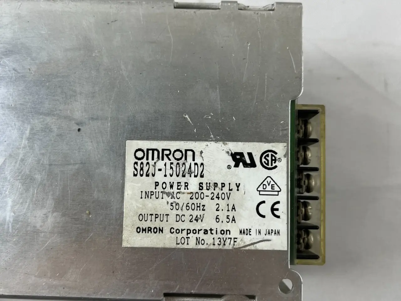 Billede 3 - Omron S82J-15024D2 strømforsyning 24V DC 6.5A AC