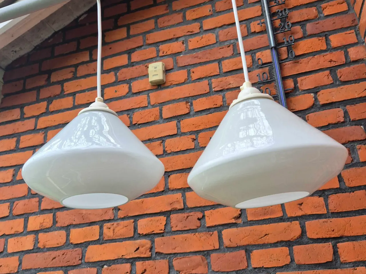 Billede 11 - Perfekte retrolamper i hvidt opalglas
