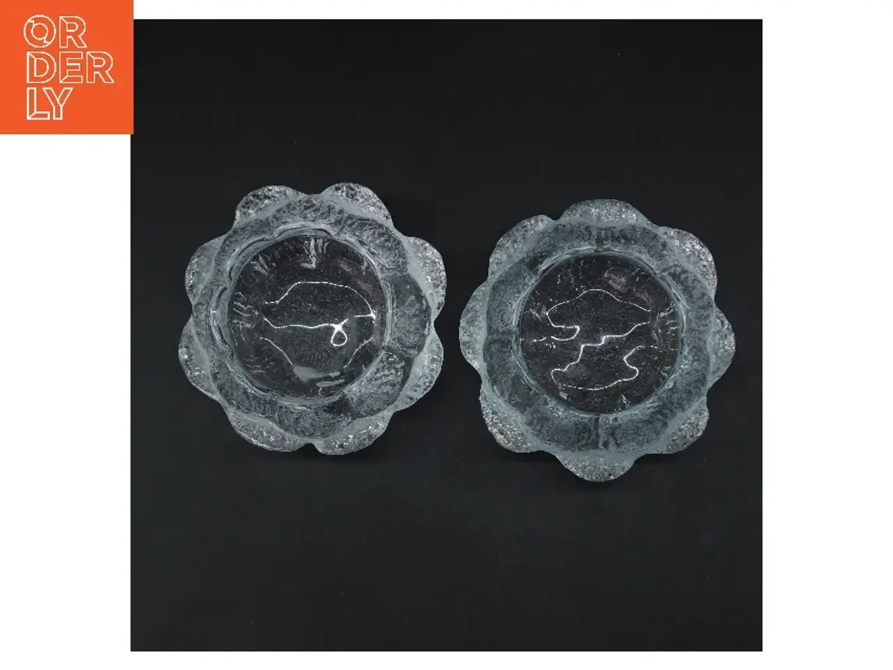 Billede 2 - Glasskåle, blomstermønster (str. 13,5 cm)