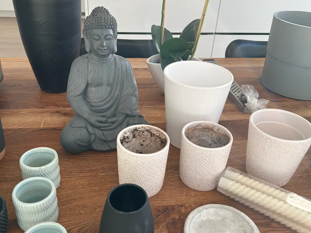 Billede 7 - Urtepotter, lanterner, buddha, knivmagne mv.