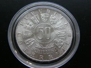 Østrig 50 Shillings 1964 Sølv.