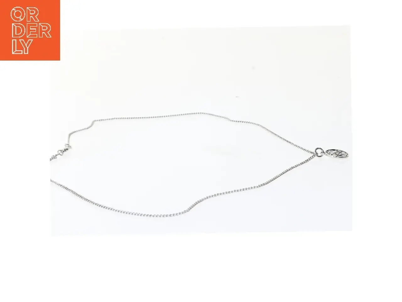 Billede 2 - Sølvhalskæde med vedhæng (str. 58 cm)