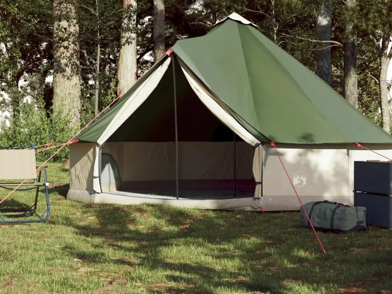 Billede 3 - 6-personers campingtelt vandafvisende grøn