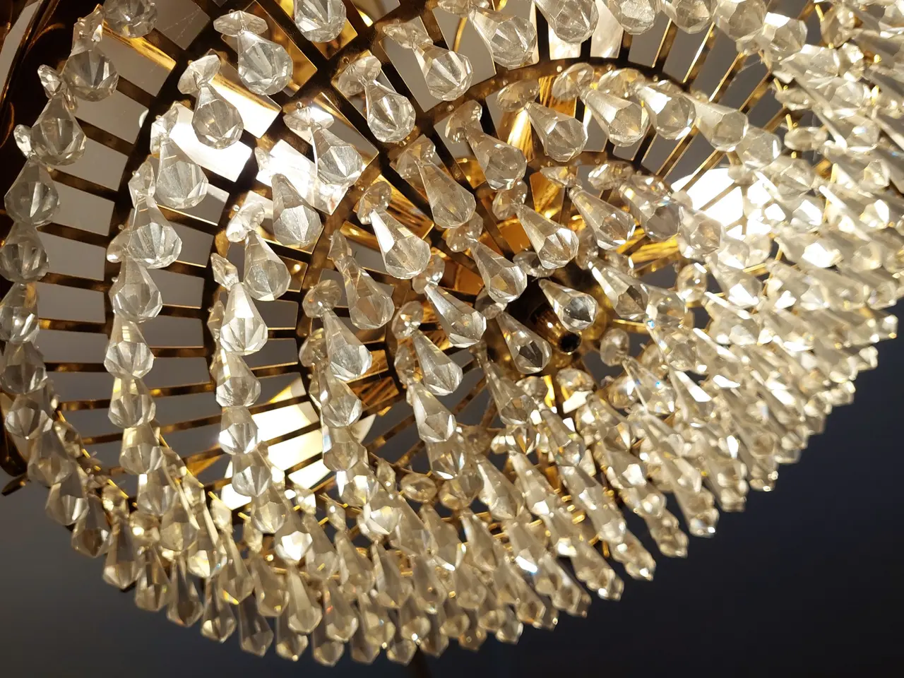 Billede 11 - Loftlampen, lysekrone med glas Prismer