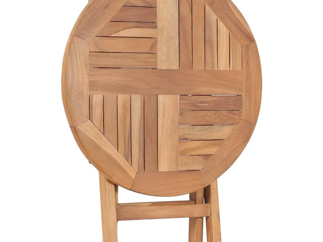 Billede 4 - Foldbart havebord i massivt teaktræ - Ø45 × H45 cm
