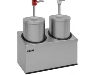 Dobbelt saucedispenser 2x 2,25 liter med holder