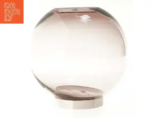 Glasvase med røgfarve (str. 16 cm)