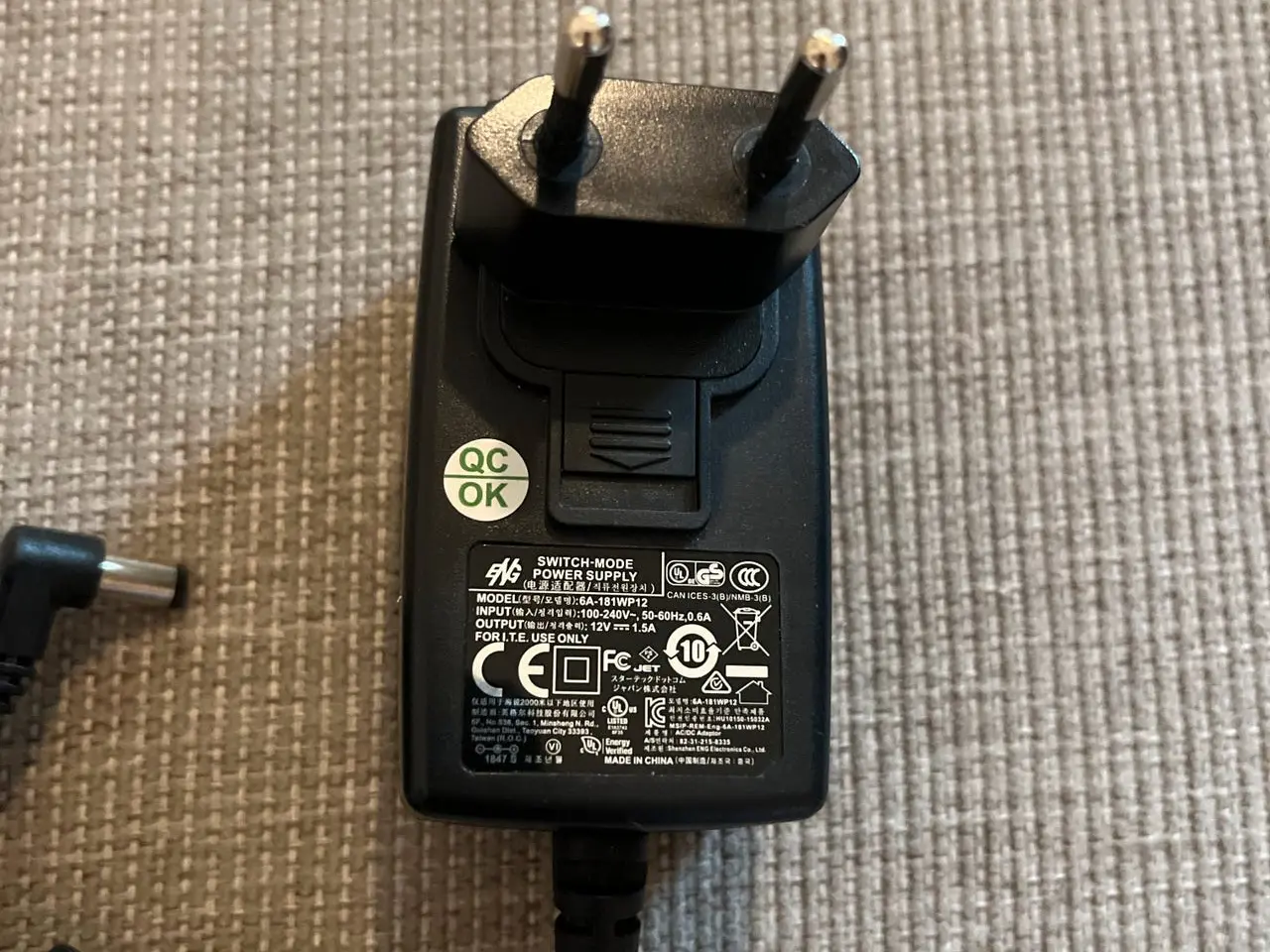 Billede 2 - Strømforsyning 12V 1,5A 5,4mm