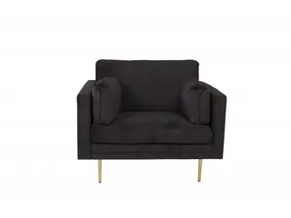 Boom Lænestol - Sort og Messing