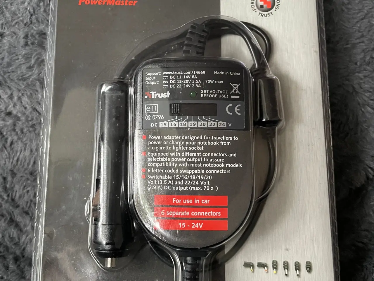 Billede 1 - Ny Tragus laptop lader til bil 12V
