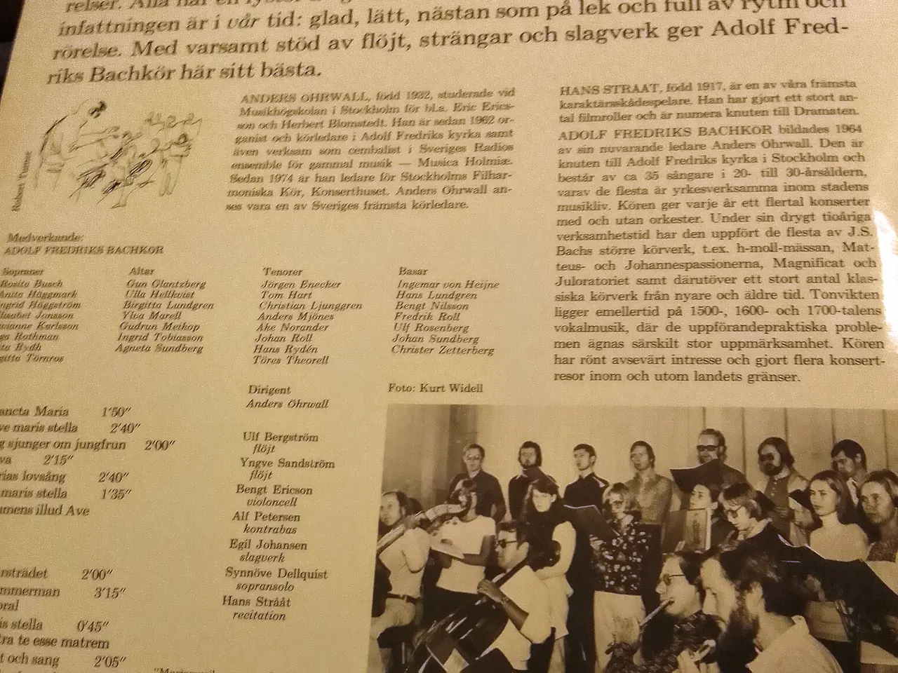 Billede 2 - Anders Øhrwall: Mariamusik. LP.