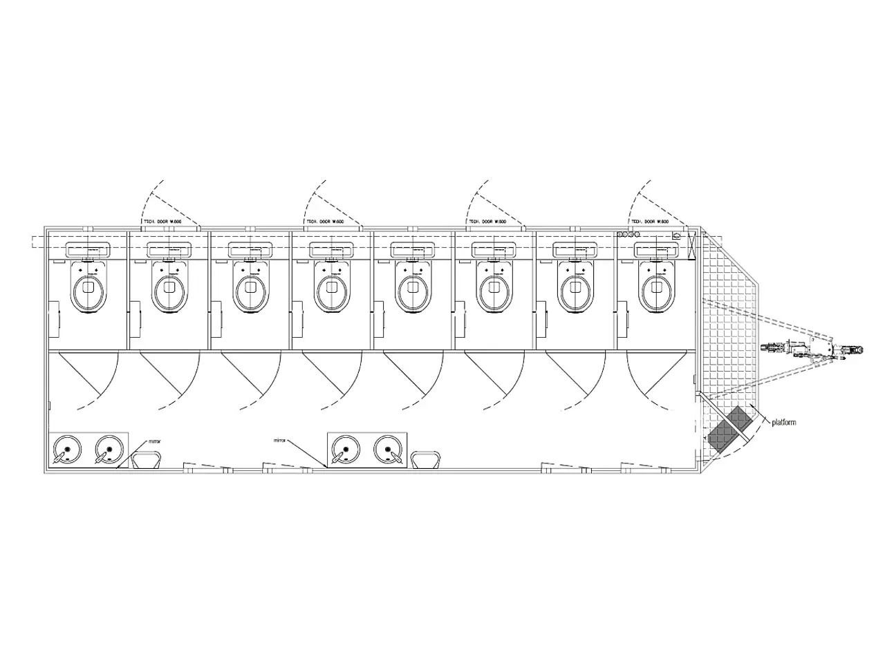 Billede 11 - Type 660: Toiletvogn med 8 toiletter