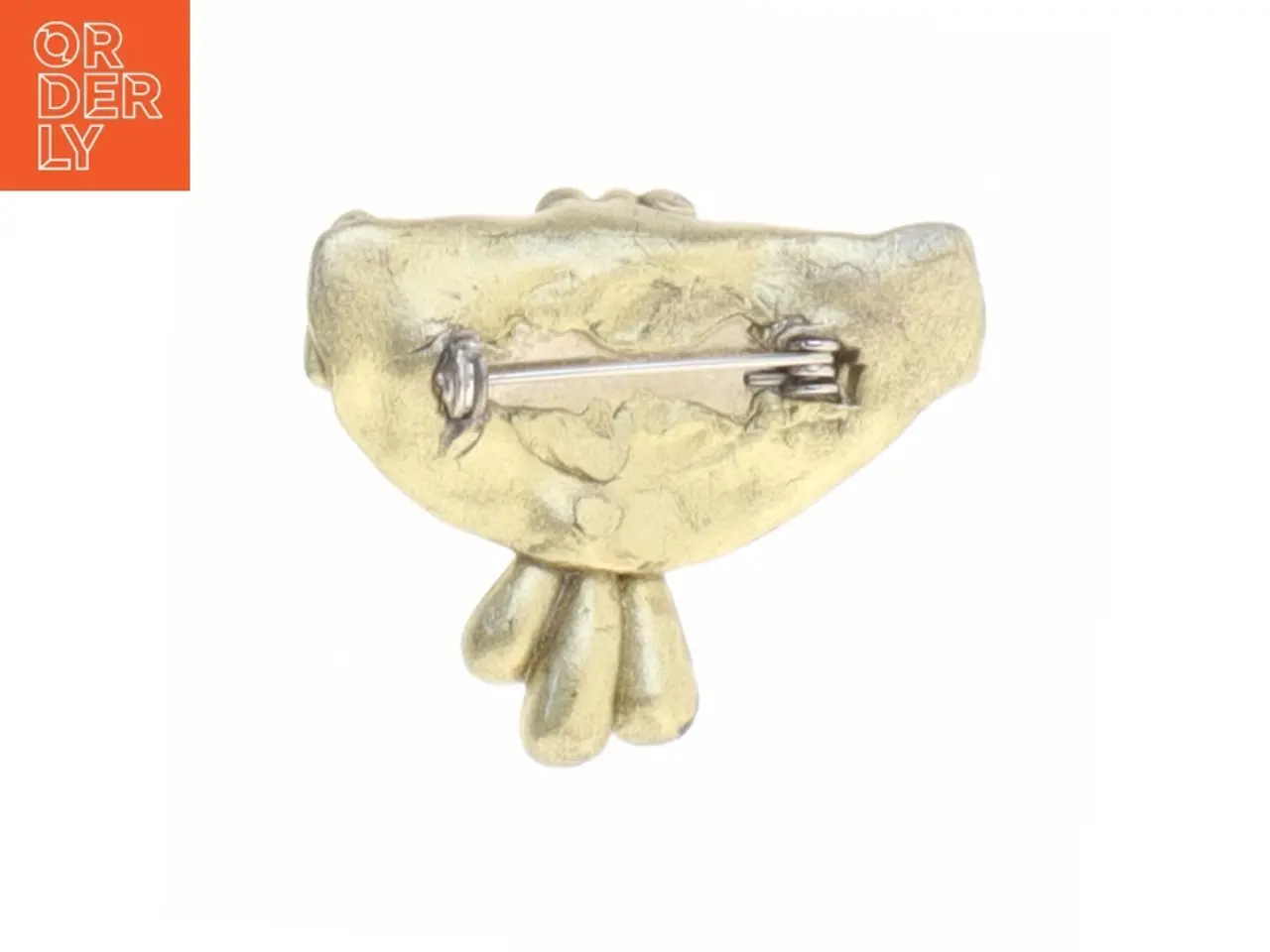 Billede 2 - Guldfarvet broche (str. 4,5 x 3,8 cm)