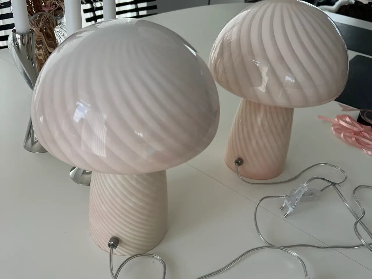 Billede 3 - Mushroom bordlamper rosa 2 stk