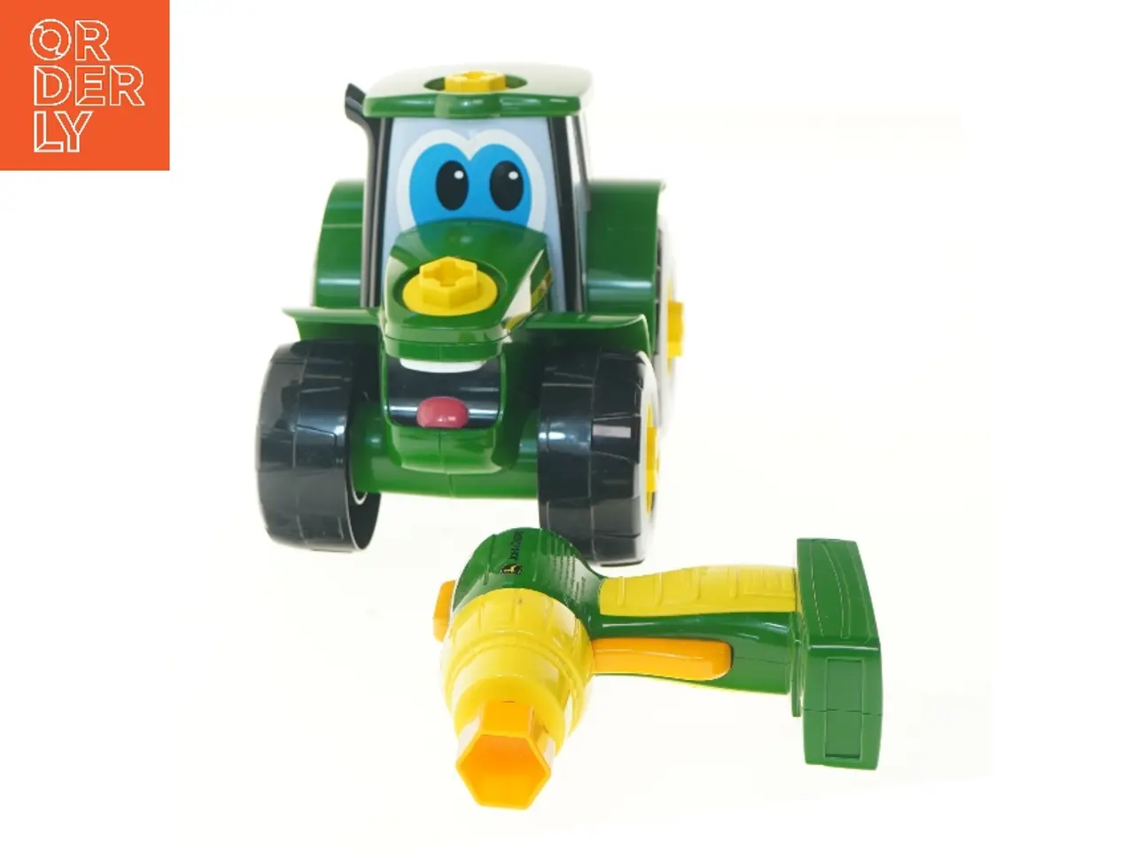 Billede 3 - John Deere legetøjs traktor med skruemaskine (str. 22x15 cm)