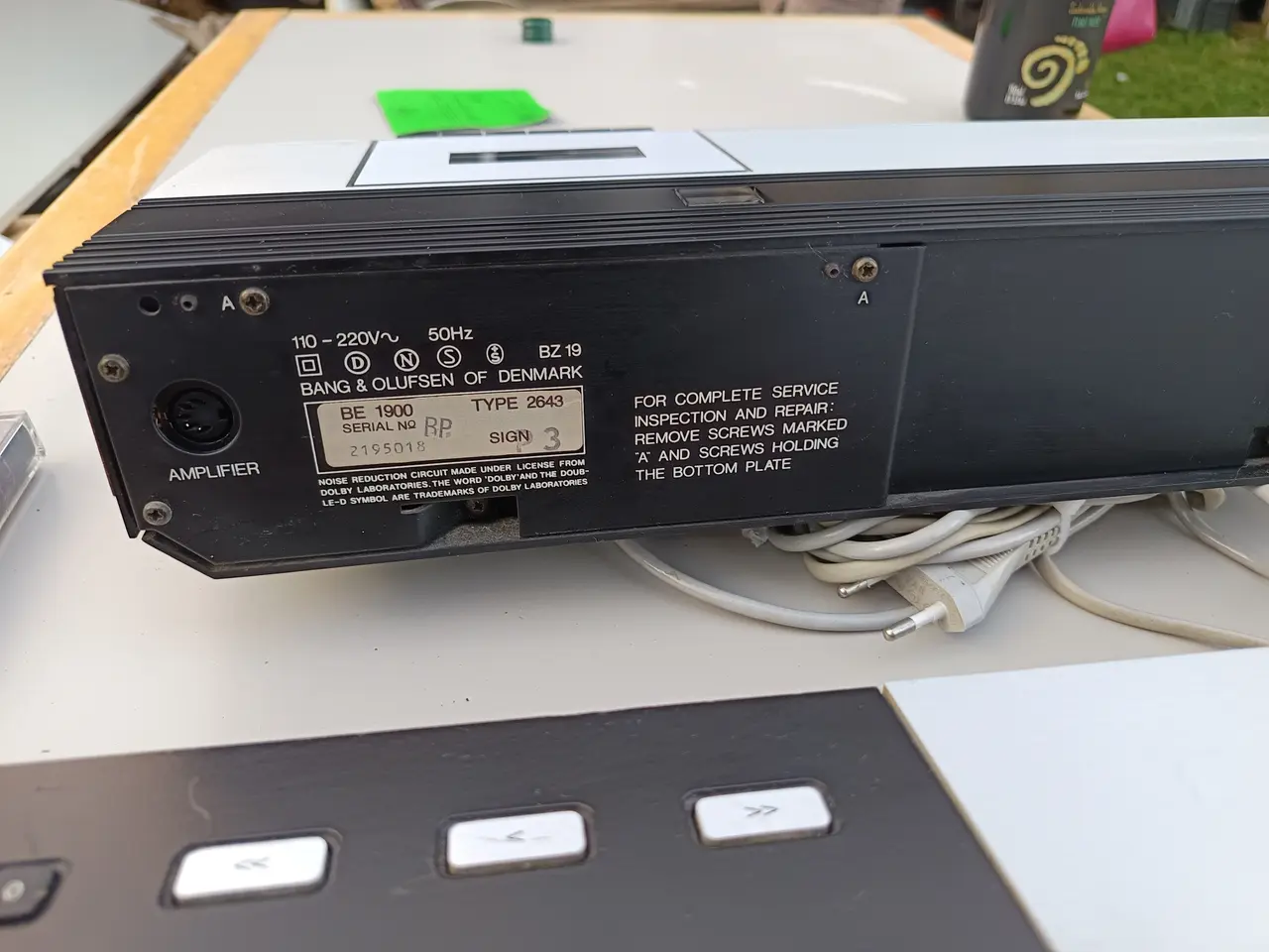 Billede 4 - Bang & Olufsen Beocord 1900 cassette deck 
