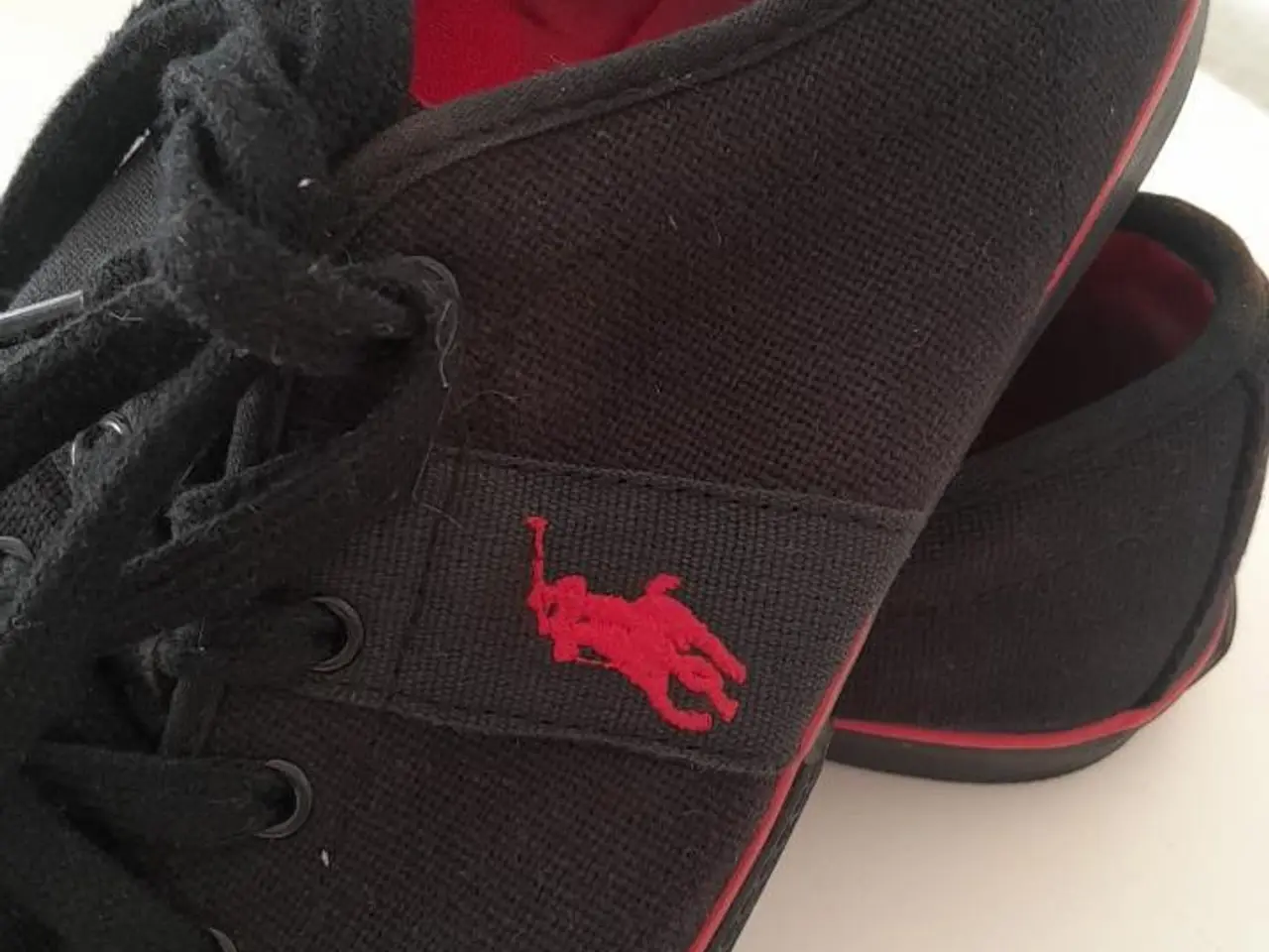 Billede 1 - Ralph Lauren sorte canvas herre sko str. 44