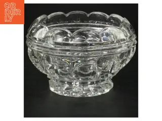 Gl. Glasskål, måske Krystal (str. H. 9 cm. ø. 14 cm)