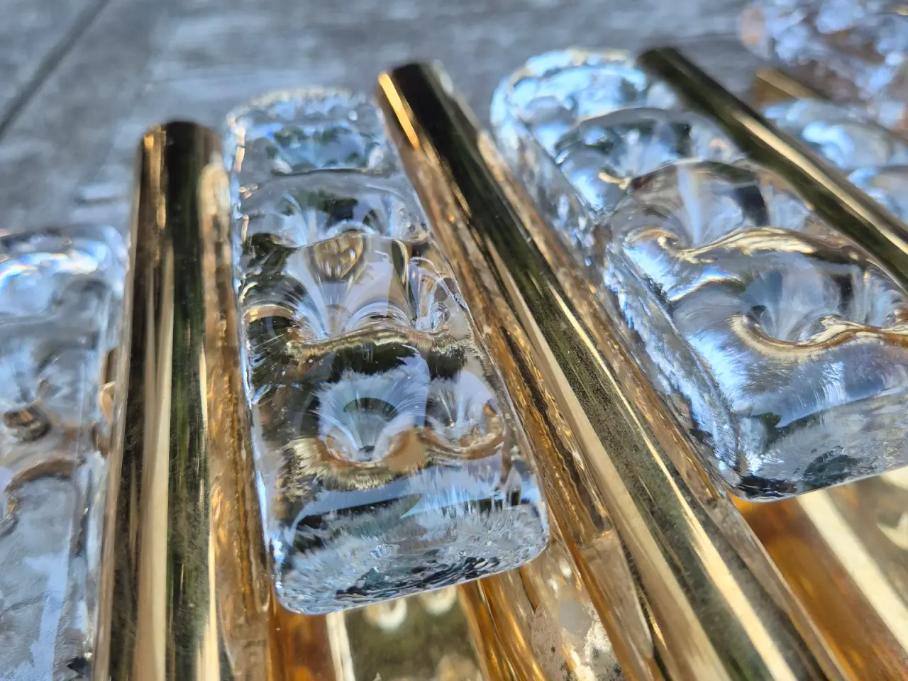 Billede 12 - Herlige svenske væglamper i glas og messing