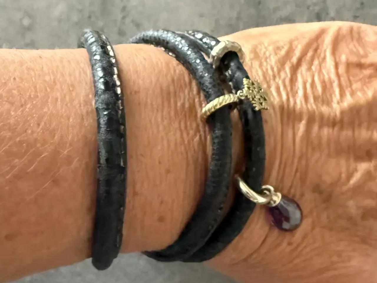 Billede 1 - Sort Storry læderarmbånd