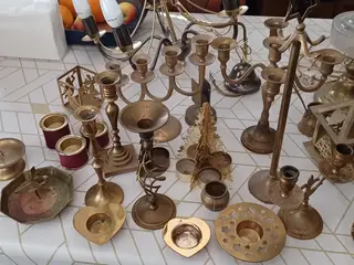 Større samling messing 60 dele