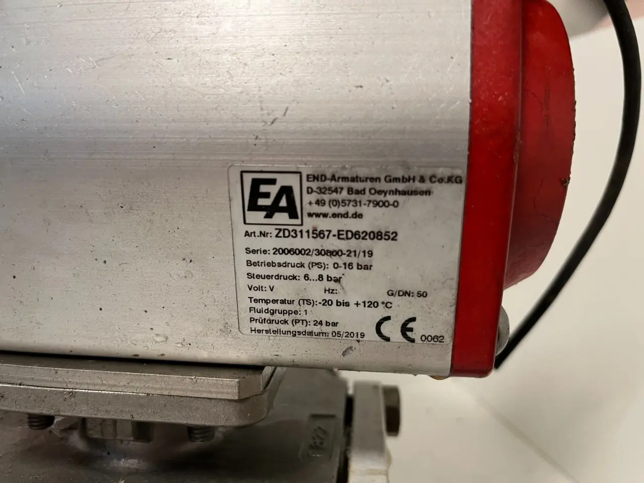 Billede 3 - END-Armaturen ZD311567 DN50 Ball ventil Pneumatic