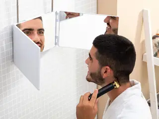 Badeværelsesspejl SelfKut med LED-lys - hvid