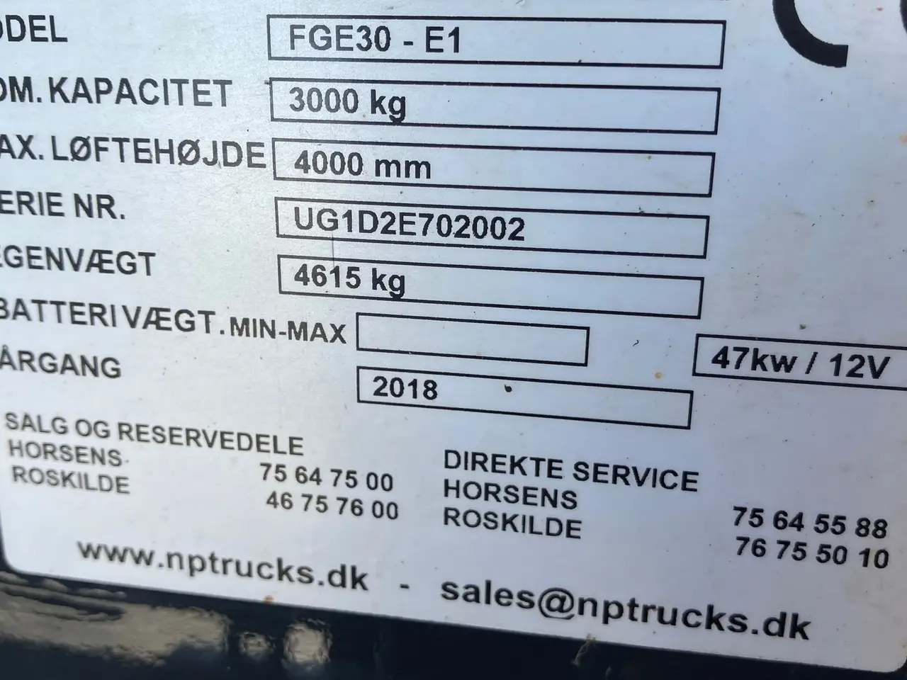 Billede 12 - TCM FGE30 TCM FGE30 kun 2700 timer