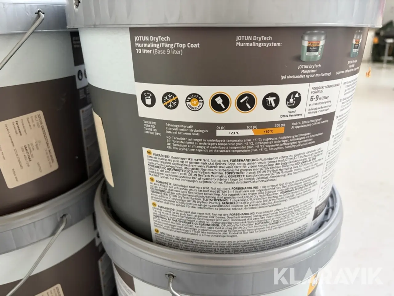 Billede 9 - Murmaling Jotun Drytech 4502 grafitgrå 19 Styk