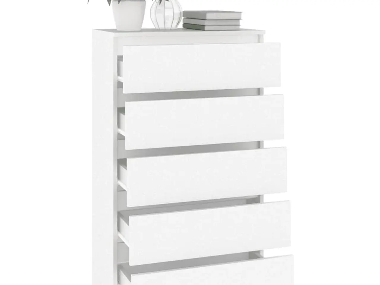 Billede 5 - Skuffeskab 60x36x103 cm konstrueret træ hvid