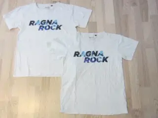 Str. 152, 2 hvide t-shirts m. tryk