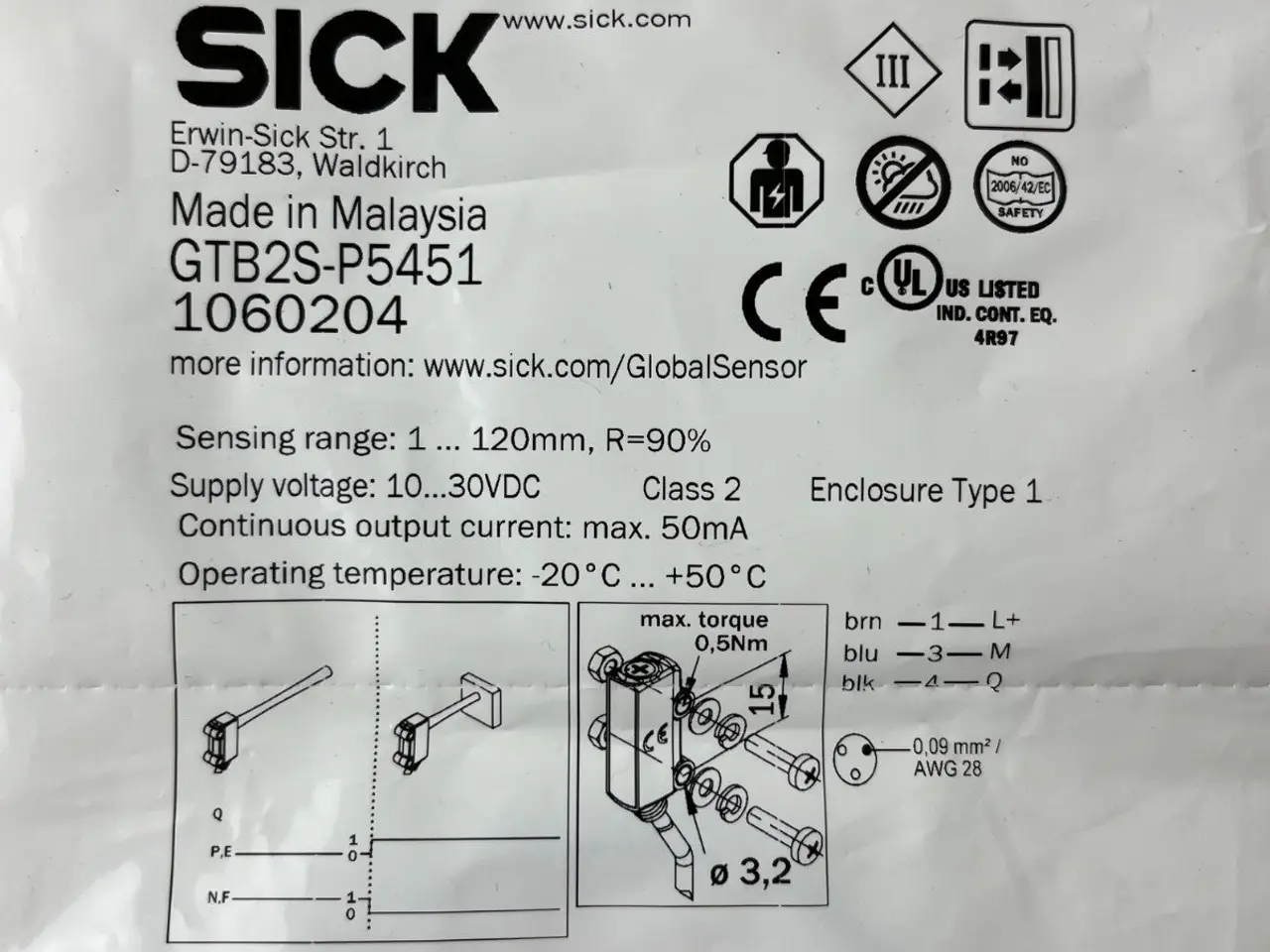 Billede 4 - SICK GTB2S-P5451 Photoelectric Sensor 1060204
