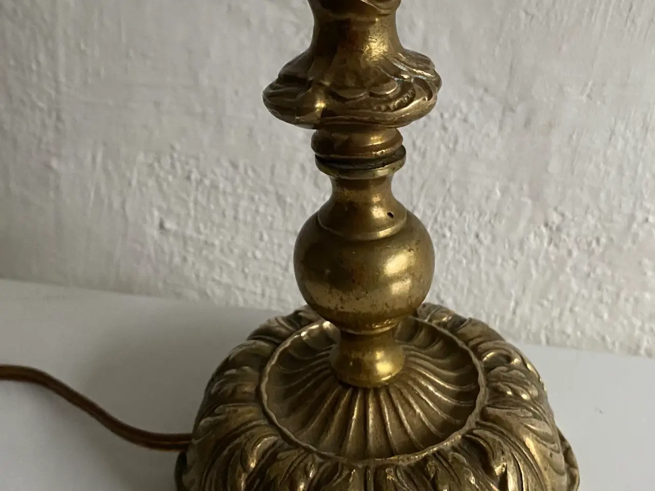 Billede 6 - Antik messing bordlampe