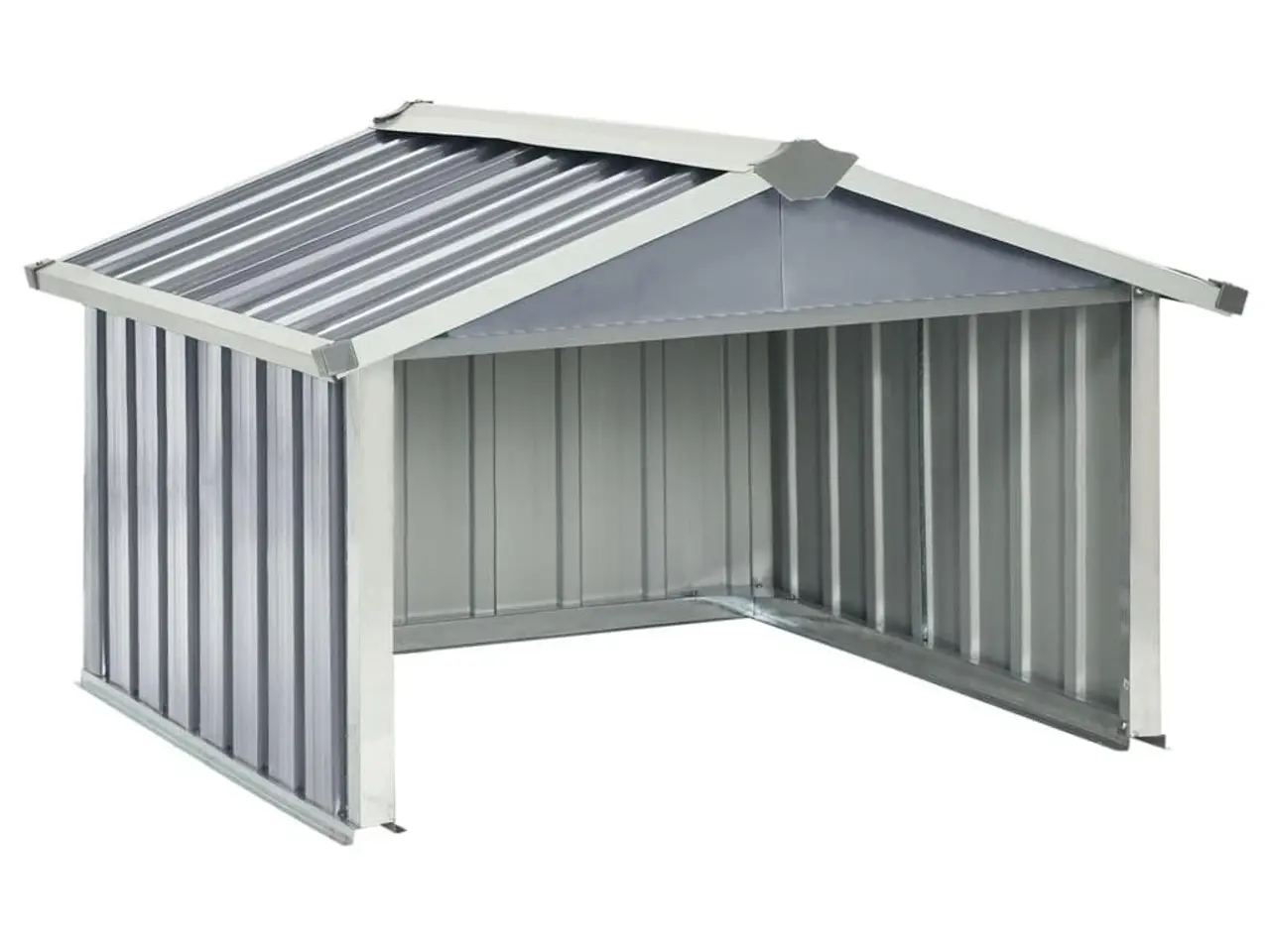 Billede 2 - Garage til robotplæneklipper 92×97×63 cm - galvaniseret stål, grå