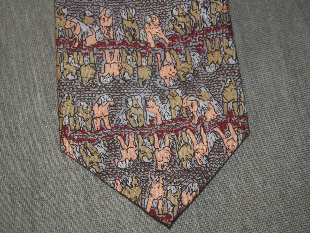 Billede 2 - Vintage silke slips Saddler med hund / hunde