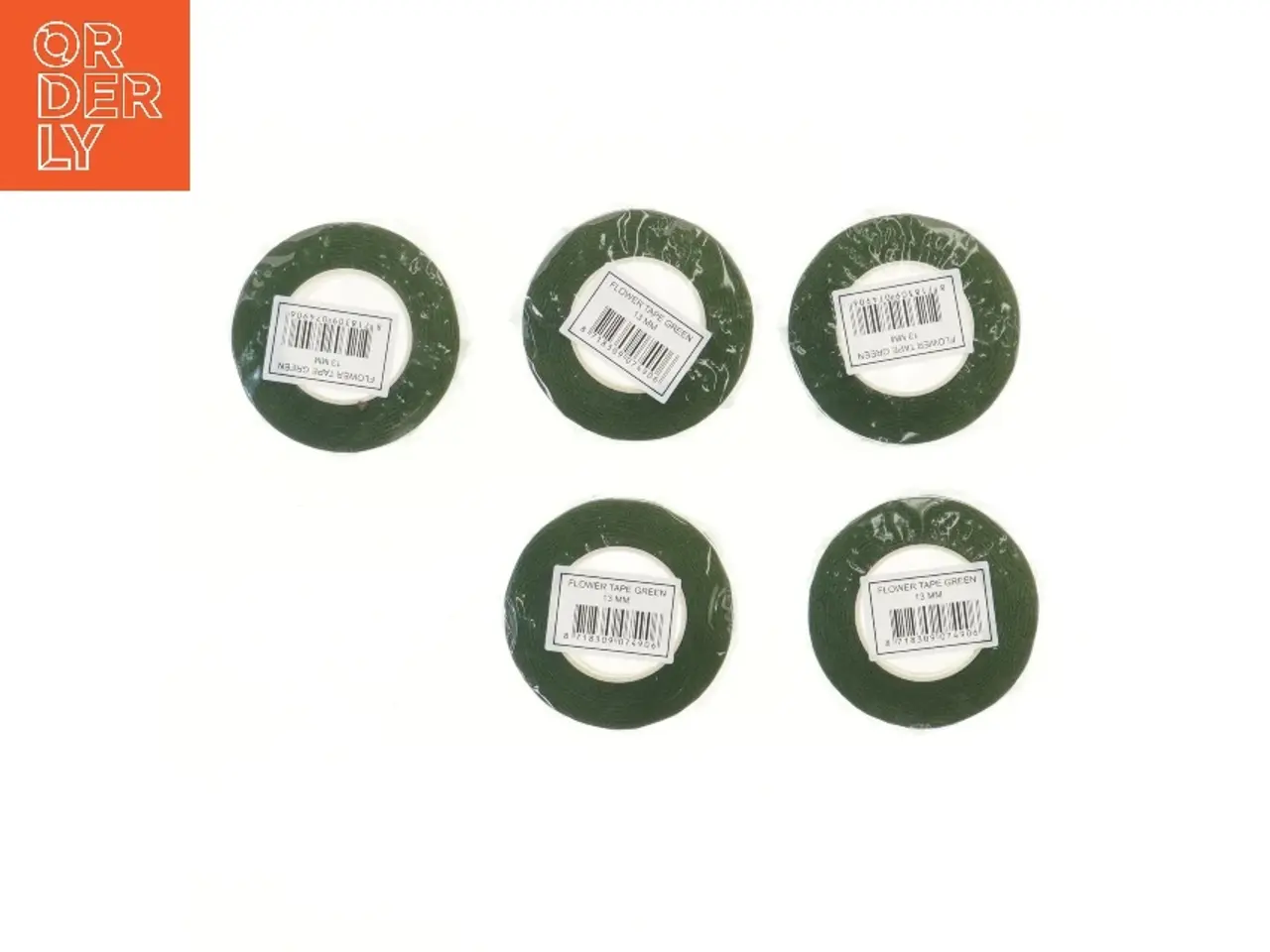 Billede 1 - Grøn blomster tape 5 stk. (str. 5 stk 13 mm)