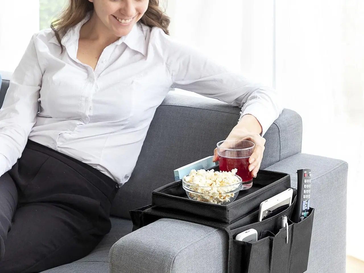 Billede 4 - Sofabakke med organizer - sort