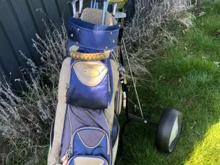 Golfkøller med bag og vogn