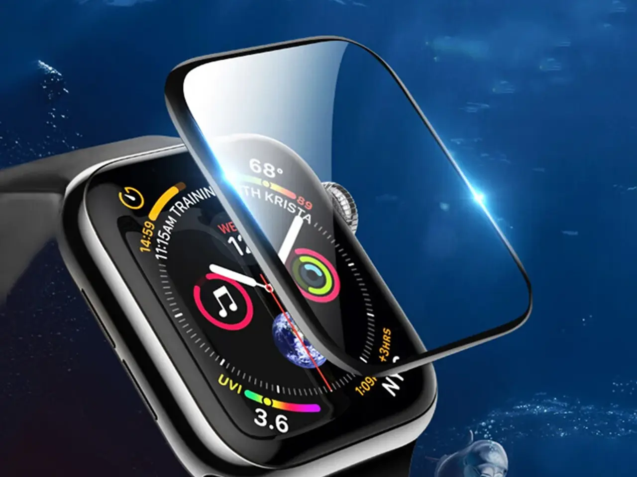 Billede 1 - Skærmbeskyttelse til Apple Watch – Ridse- & Stødsi