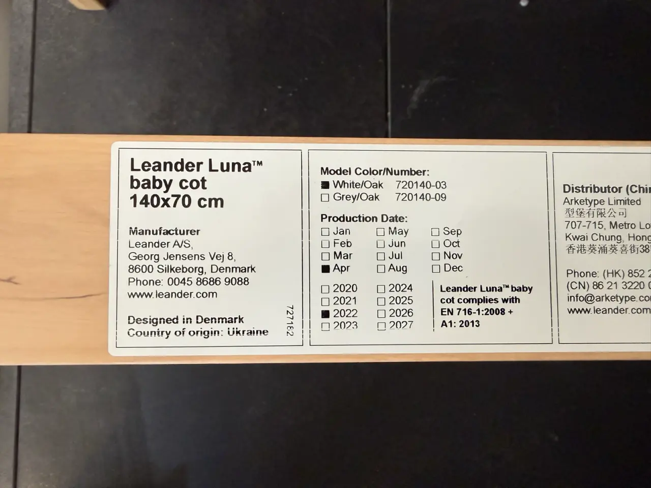 Billede 5 - Leander Luna/Linea babyseng, kommode + tilbehør