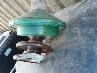 Højspændinge klokke grøn glas