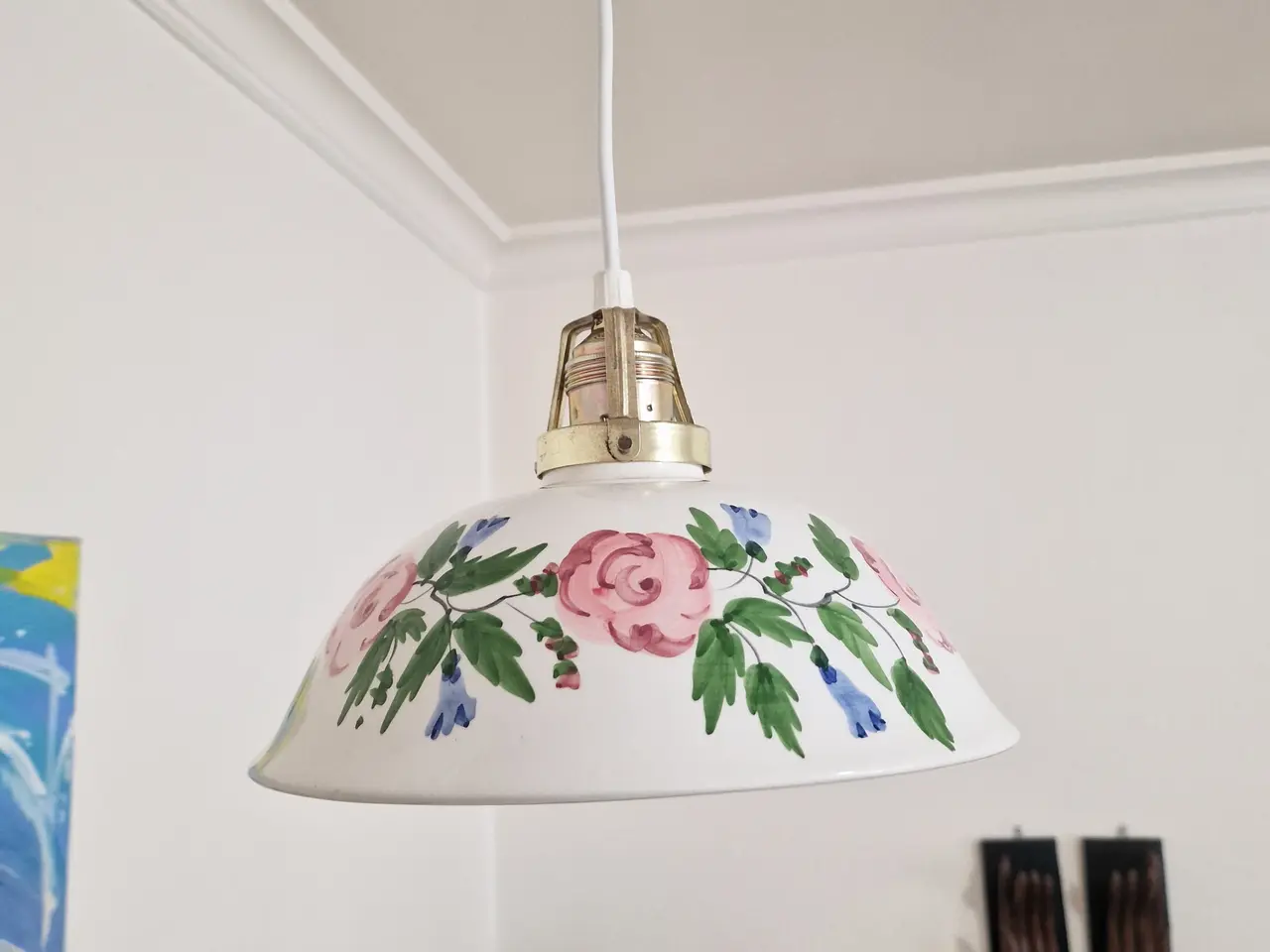 Billede 2 - Skøn dansk vintage keramik pendel.