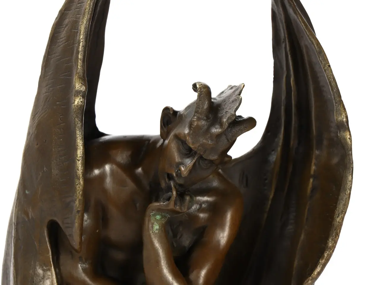 Billede 6 - En flot skulptur af siddende Lucifer